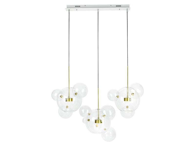 Lampa wisząca CAPRI LINE 3 złota - 180 LED, aluminium, szkło - Moosee